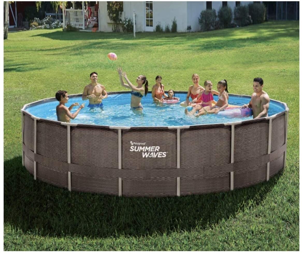 Okrugli bazen sa metalnim ramom Summer Waves Rattan + Filter pumpa RX0330